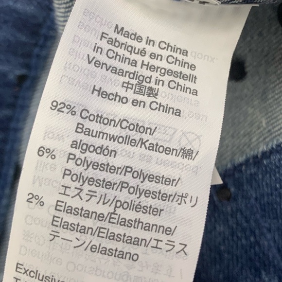 SOLD*Madewell Slim Straight Jeans Navy Dot Edition - Picture 11 of 13